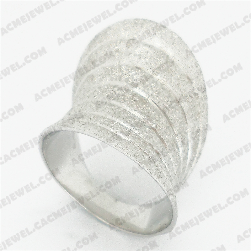 Rings Silver sand / shiny / sparkling 3-tone( rhodium plating (sand finishing)/rhodium plating/ sparkling finishing)