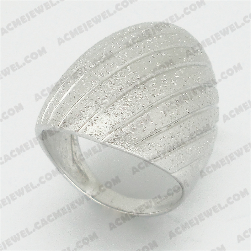 Rings Silver sand / shiny / sparkling 3-tone( rhodium plating (sand finishing)/rhodium plating/ sparkling finishing)