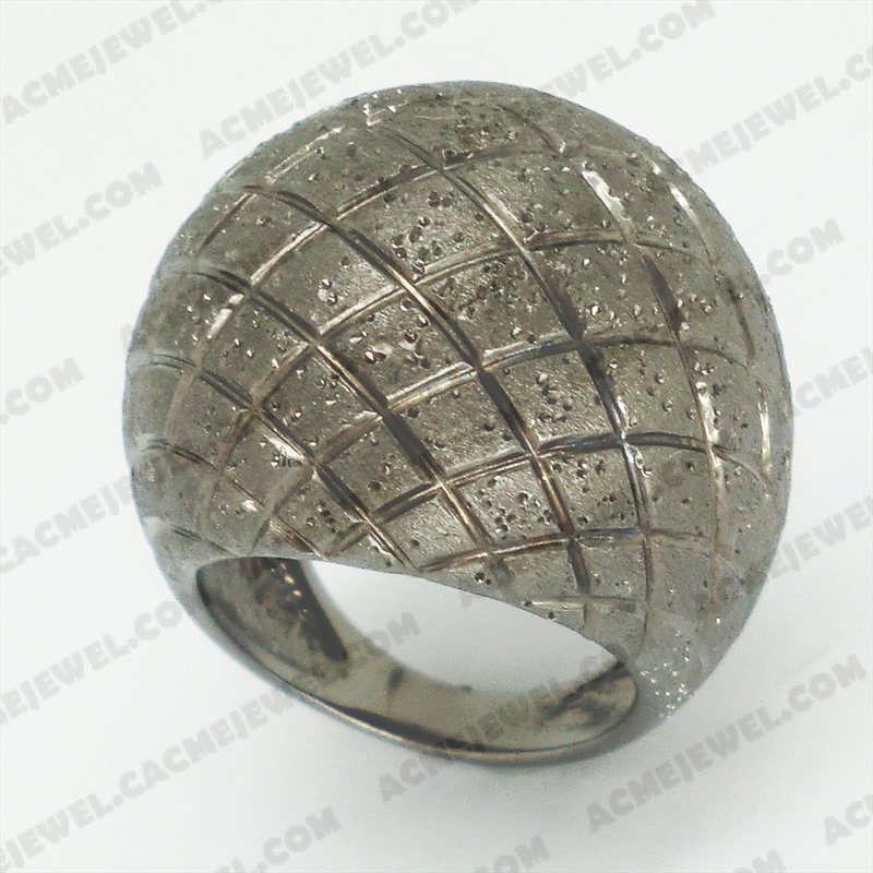 Rings Silver sand / sparkling 2-tone( black rhodium plating(sand finishing)/sparkling finishing)