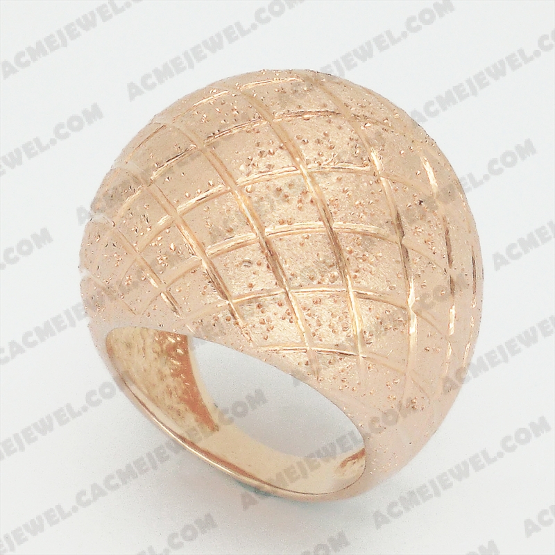Rings Silver sand / sparkling 2-tone(rose gold plating (sand finishing )/ sparkling finishing)