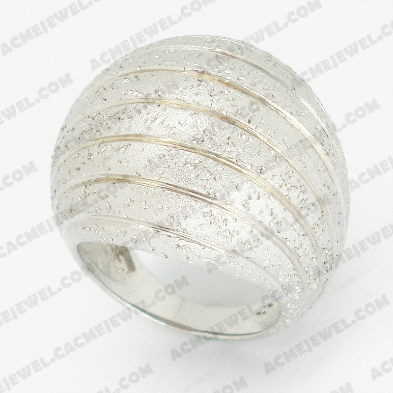 Rings Silver sand / shiny / sparkling 3-tone( rhodium plating (sand finishing)/rhodium plating/ sparkling finishing)