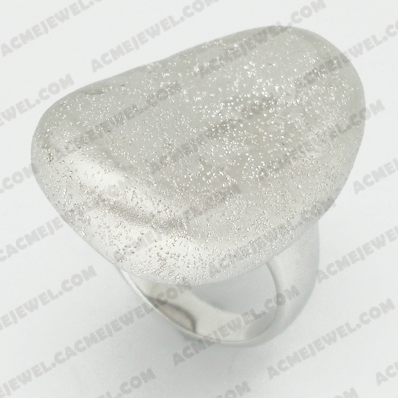 Rings Brass matt / sparkling / shiny 3-tone( matt rhodium  plating / sparkling finishing /rhodium plating)