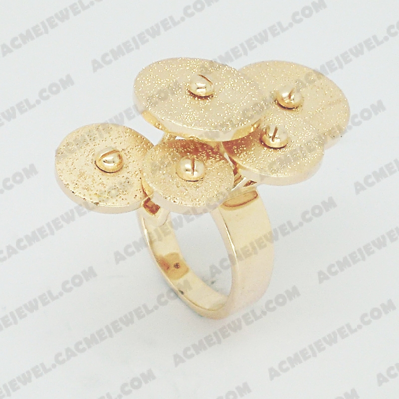 Rings Brass matt / sparkling / shiny 3-tone( matt  gold plating / sparkling finishing / gold plating)