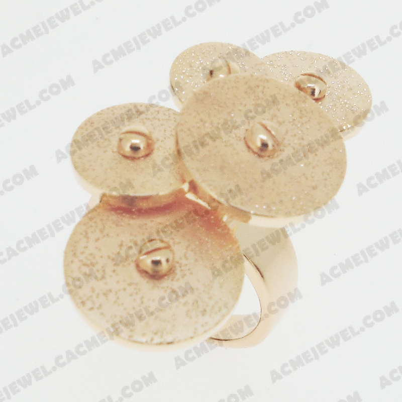 Rings Brass matt / sparkling / shiny 3-tone( matt rose gold plating / sparkling finishing /rose gold plating)