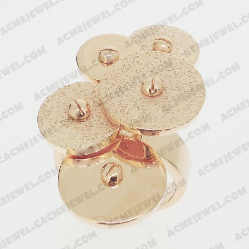 Rings Brass shiny / matt / sparkling 3-tone(rose gold plating / matt rose gold plating / sparkling finishing)