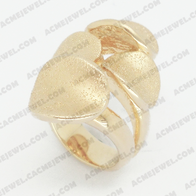 Rings Brass matt / sparkling / shiny 3-tone( matt  gold plating / sparkling finishing / gold plating)