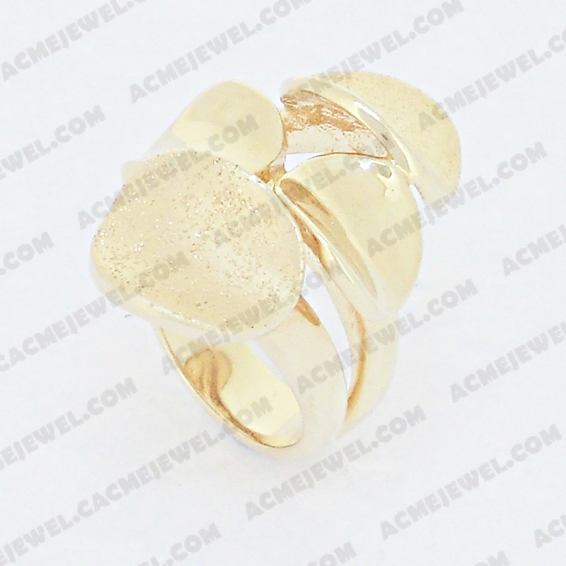 Rings Brass shiny / matt / sparkling 3-tone( gold plating/ matt gold plating/ sparkling finishing)