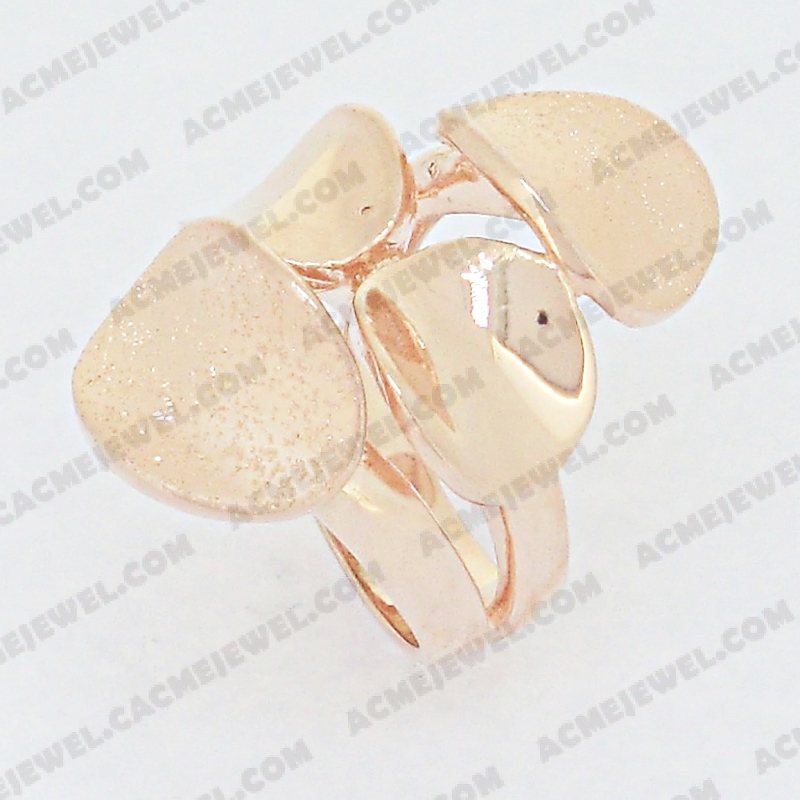 Rings Brass shiny / matt / sparkling 3-tone(rose gold plating / matt rose gold plating / sparkling finishing)