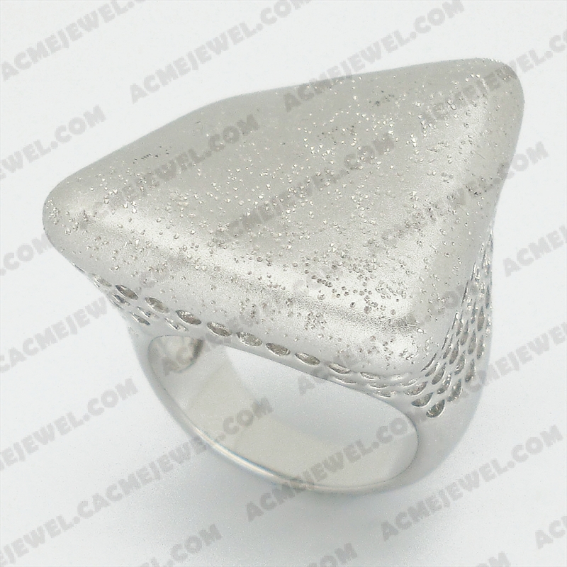 Rings Brass matt / sparkling / shiny 3-tone( matt rhodium  plating / sparkling finishing /rhodium plating)