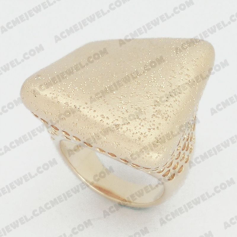 Rings Brass matt / sparkling / shiny 3-tone( matt  gold plating / sparkling finishing / gold plating)