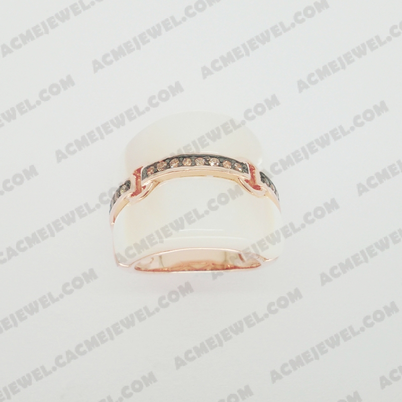 Rings Brass shiny Rose gold plating +black plating