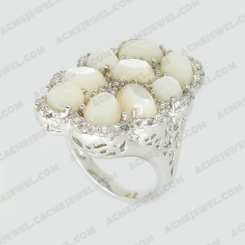 Rings Brass Shiny Rhodium