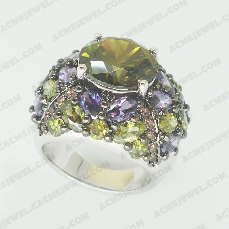 Rings Brass Shiny Rhodium / Black