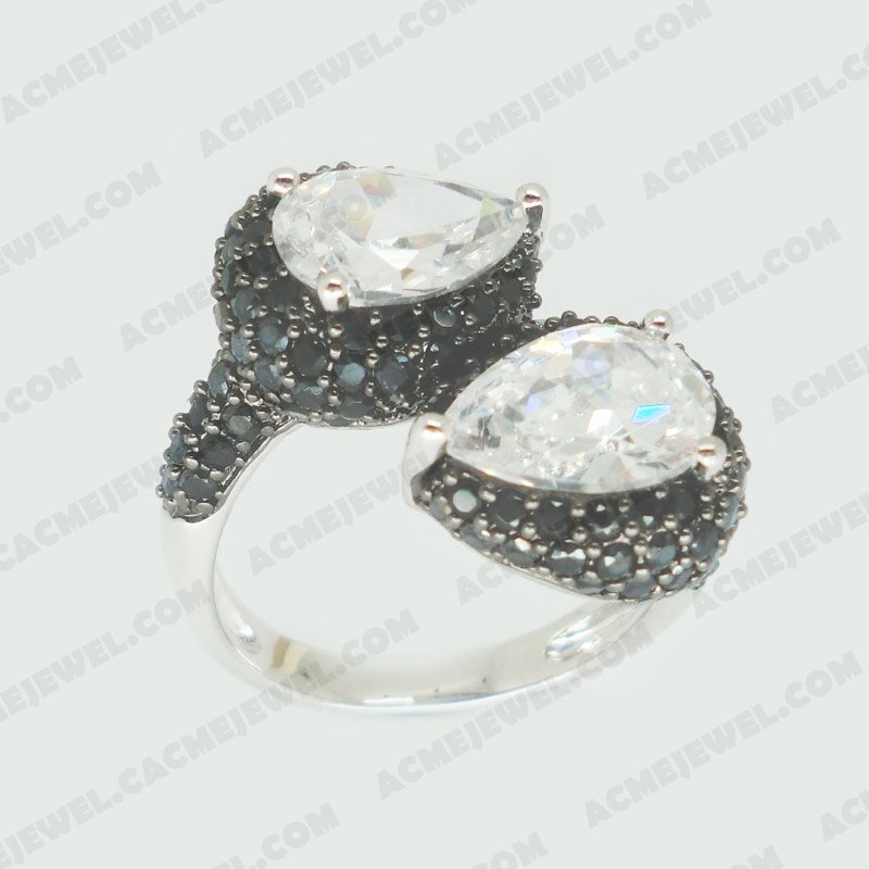Rings Brass Shiny Rhodium / Black