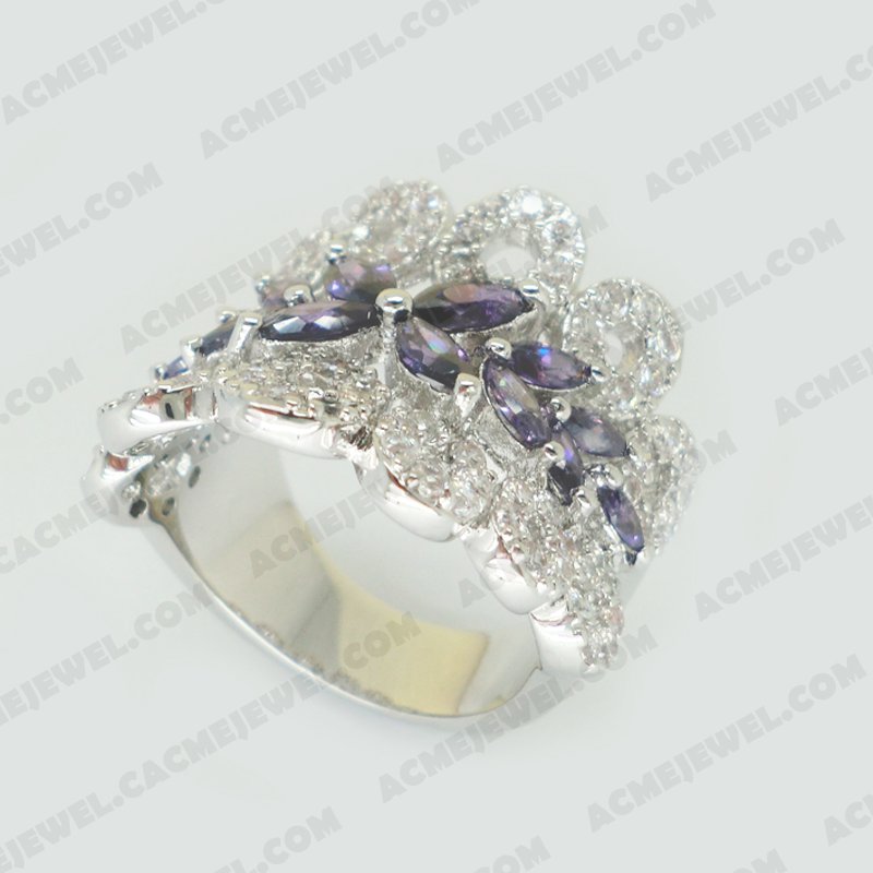 Rings Brass Shiny Rhodium