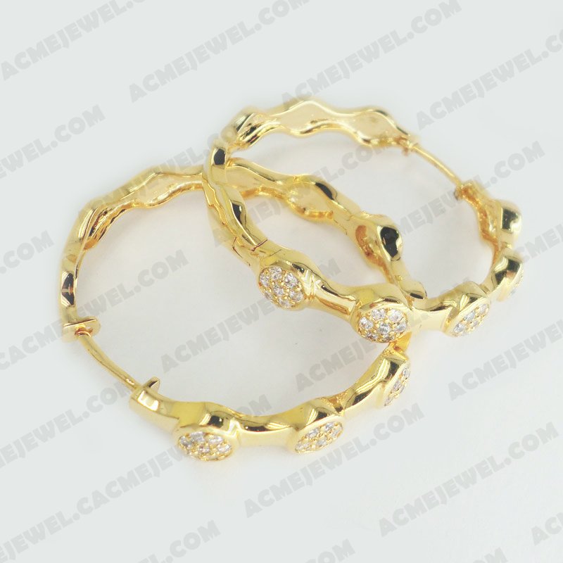 Earrings Brass Shiny Gold