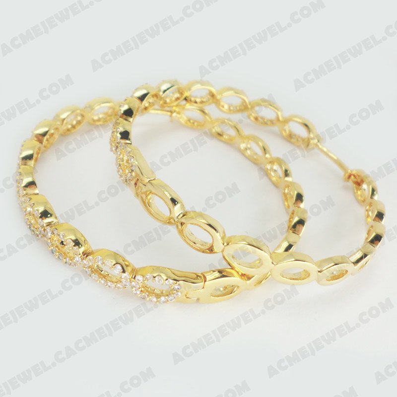 Earrings Brass Shiny Gold