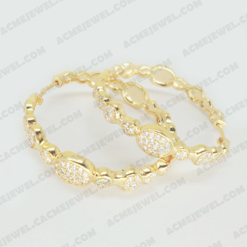 Earrings Brass Shiny Gold