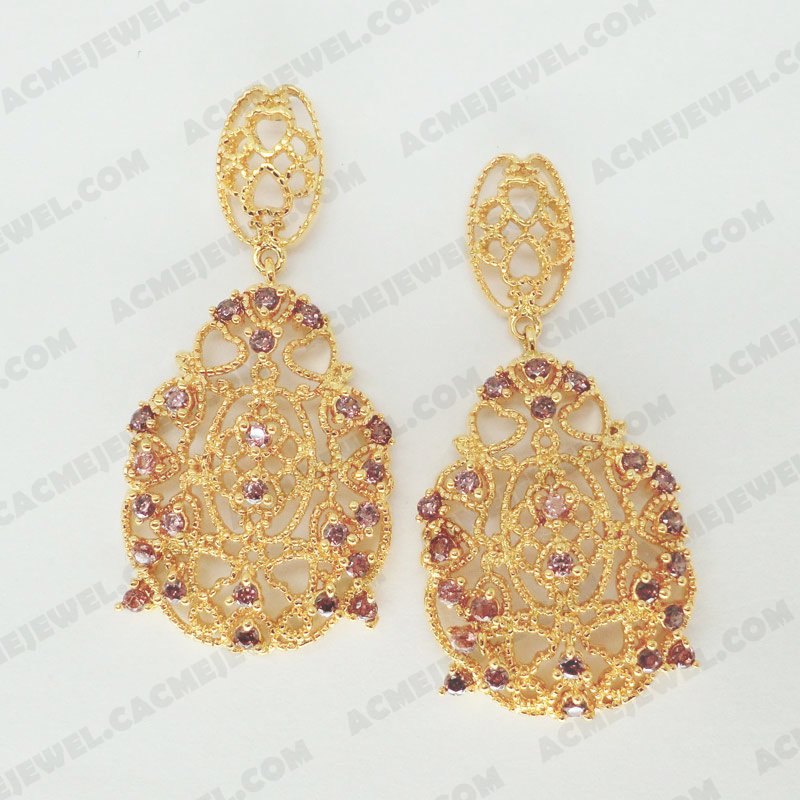 Earrings Brass Shiny Gold