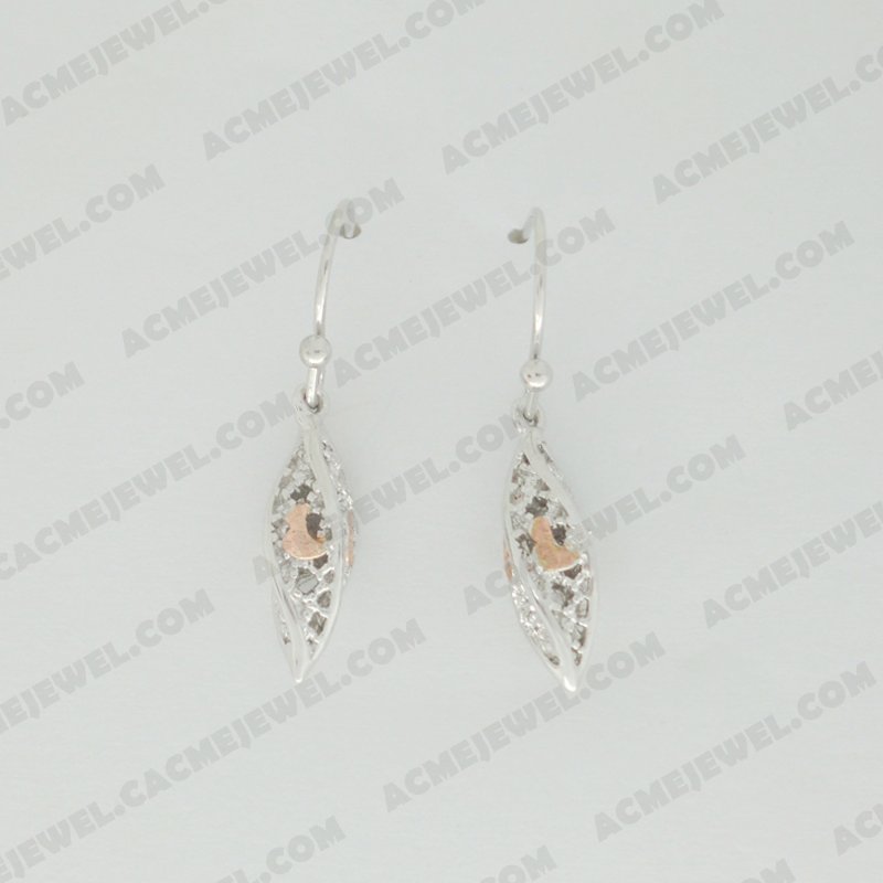 Earrings Brass Sand finishing Rhodium / Rose gold
