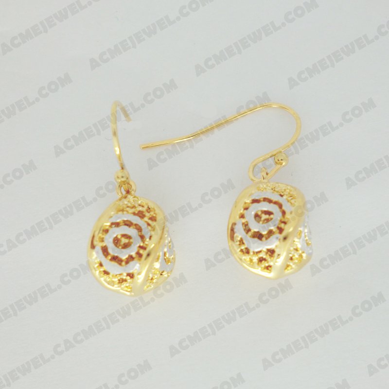 Earrings Brass Sand finishing Rhodium / Gold