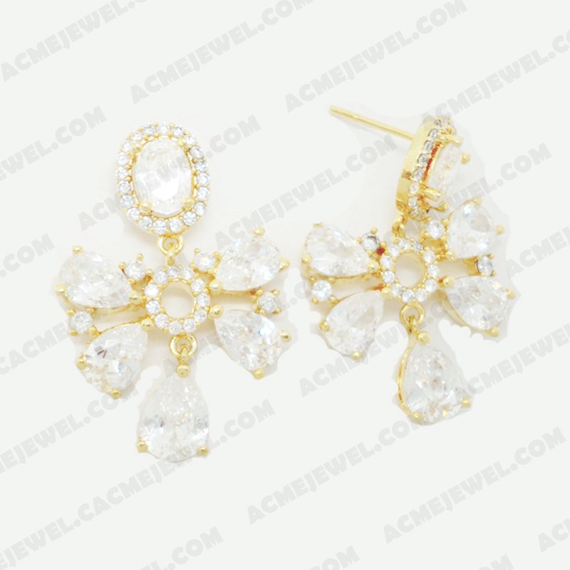 Earrings Brass Shiny Gold