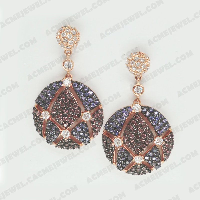 Earrings Brass Shiny Rose gold