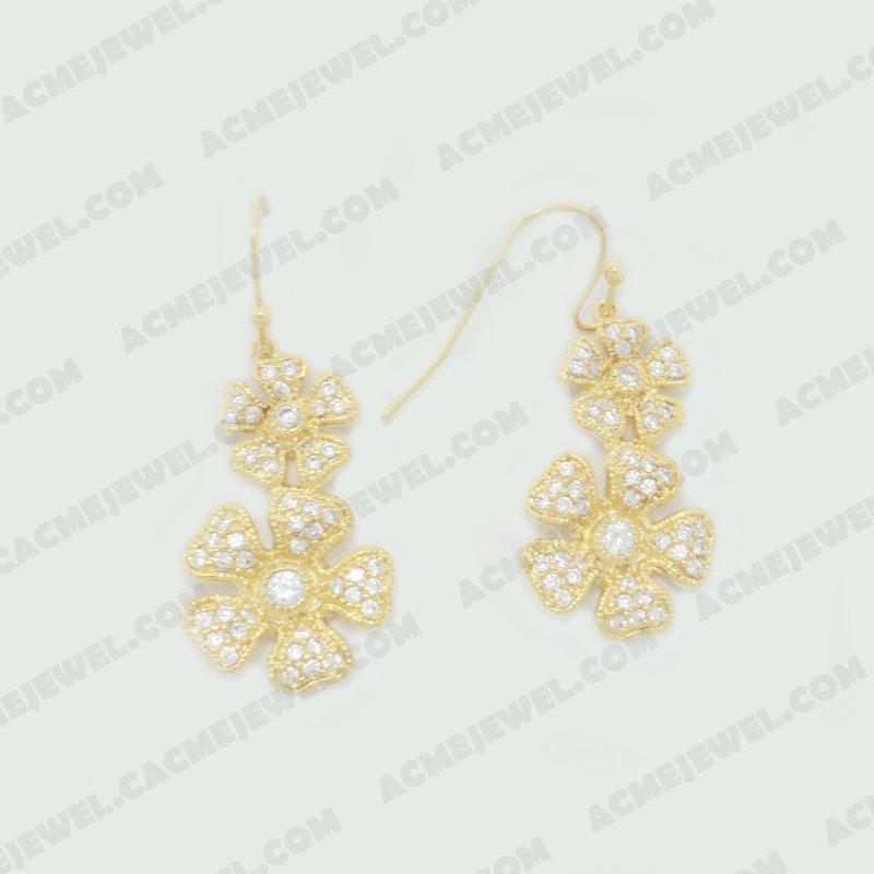 Earrings Brass Shiny Gold