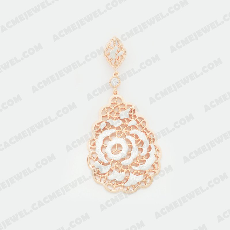 Pendants Brass Sand finishing Rose gold / Rhodium