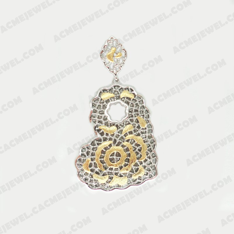 Pendants Brass Sand finishing Gold / Rhodium