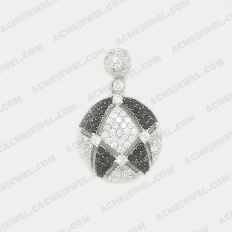 Pendants Brass Shiny Rhodium / Black