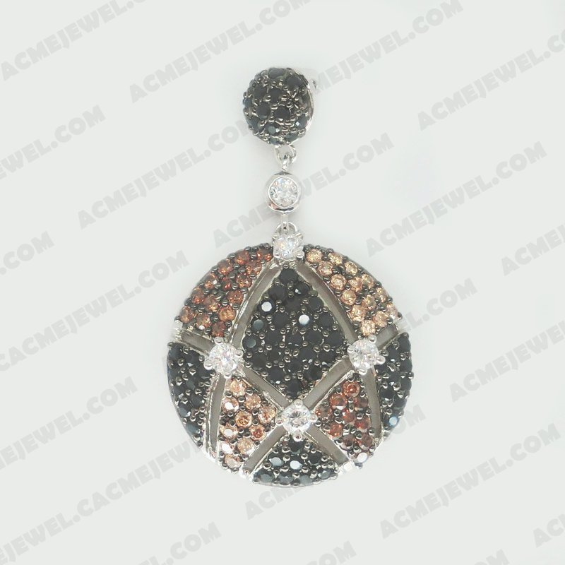 Pendants Brass Shiny Rhodium / Black