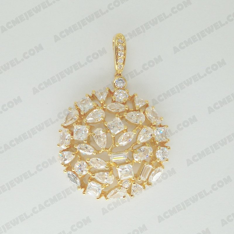 Pendants Brass Shiny Rhodium