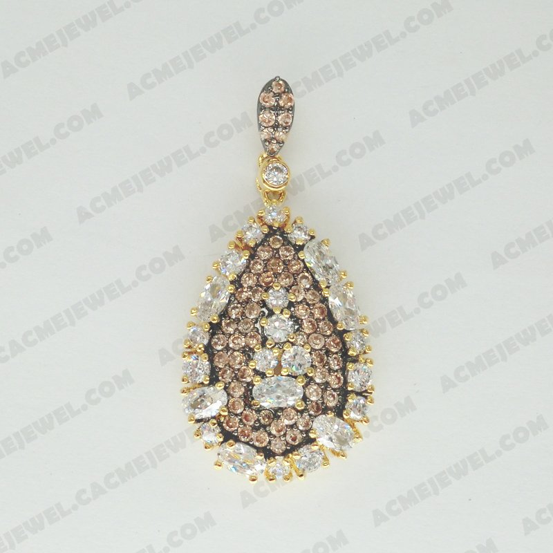 Pendants Brass Shiny Gold / Black
