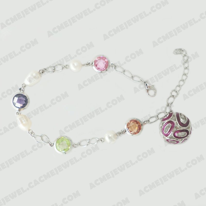 Bracelets & Bangles Brass Shiny / Epoxy Rhodium