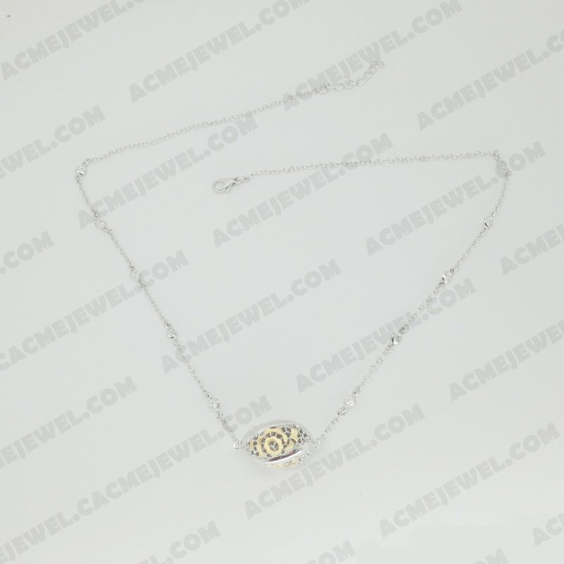 Necklace Brass Sand finishing / Shiny Rhodium / Gold