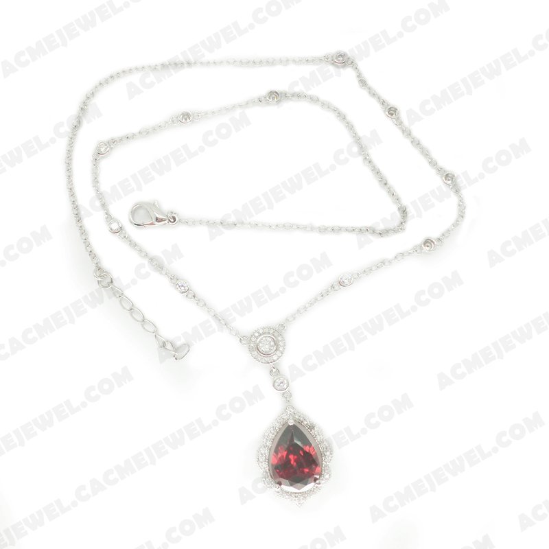 Necklace Brass Shiny Rhodium