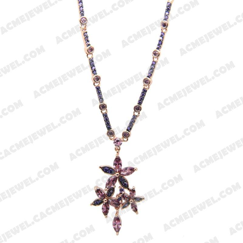 Pendants Silver / Brass  2-tone(rose gold / black rhodium plating)