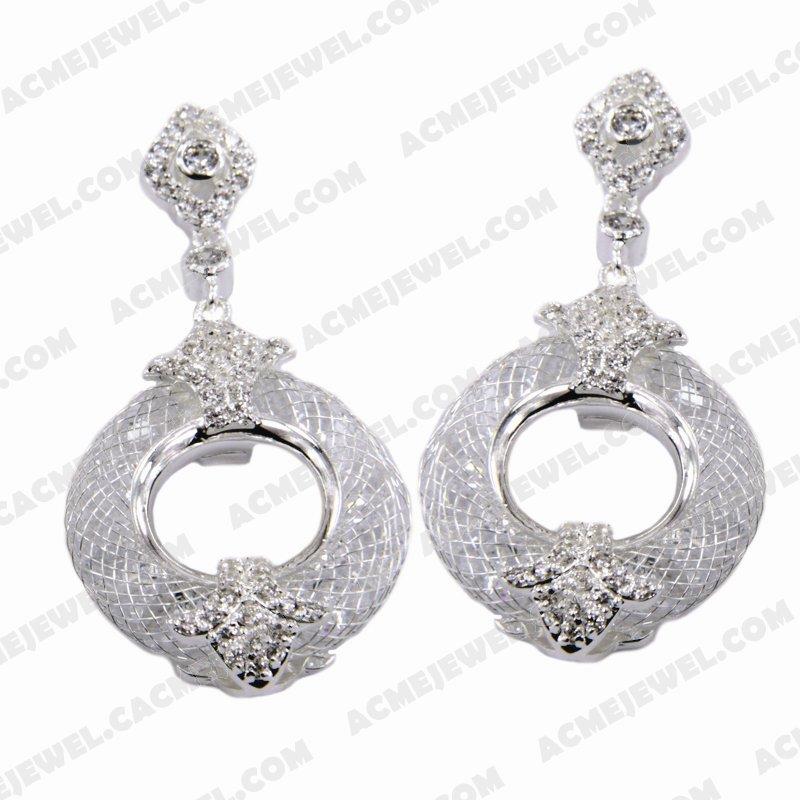 Earrings 925 Sterling Silver  Silver + E-coating