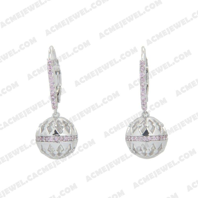 Earrings 925 Sterling Silver  Rhodium 