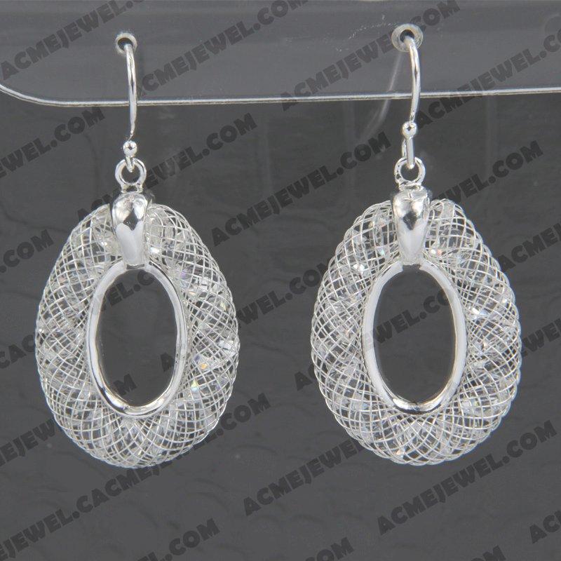 Earrings 925 Sterling Silver  Silver + E-coating