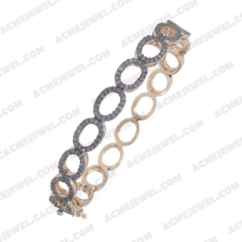 Bracelets & Bangles 925 sterling silver  2-tone Rose gold and black rhodium