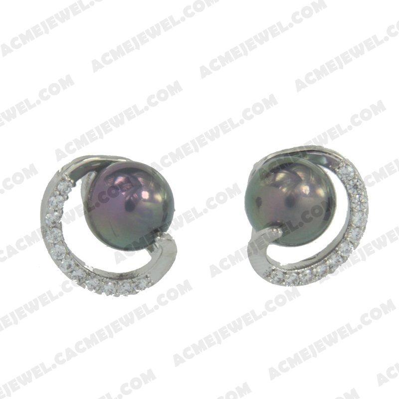 Earrings 925 sterling silver   Rhodium 