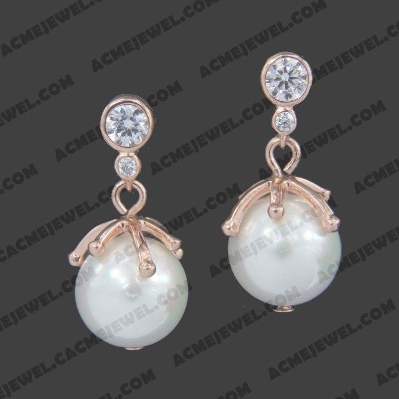 Earrings 925 sterling silver   Rose gold 
