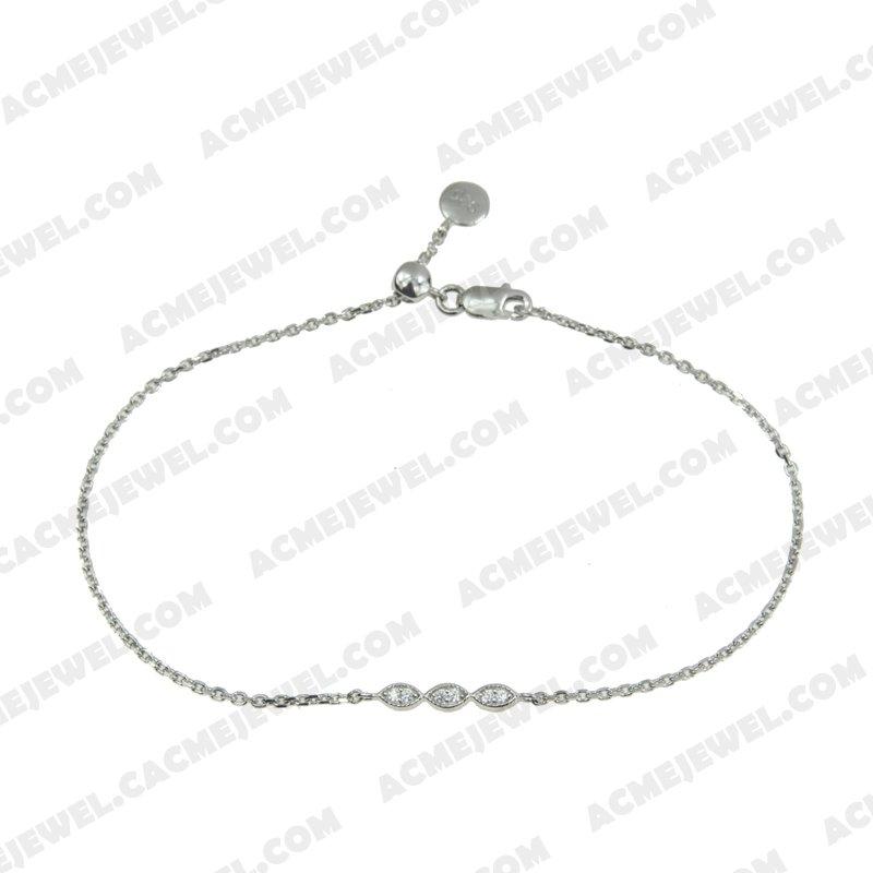 Bracelets & Bangles 925 Sterling Silver  Rhodium