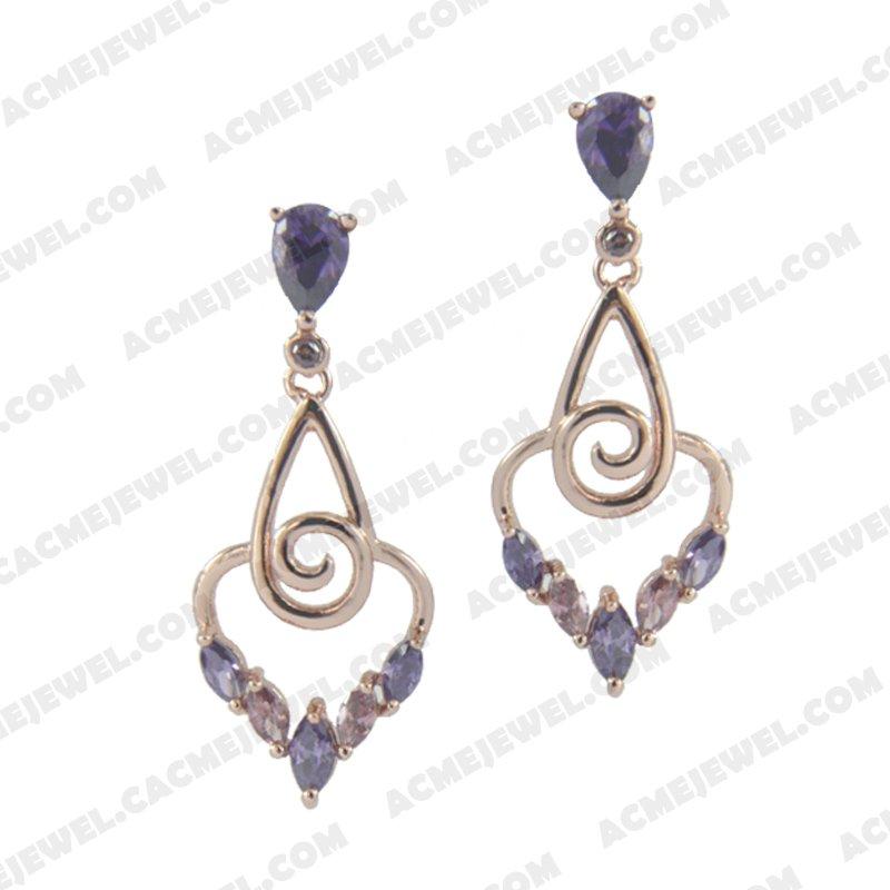 Earrings 925 Sterling Silver  Rose gold