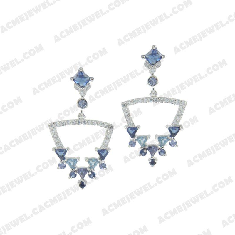 Earrings 925 Sterling Silver  Rhodium