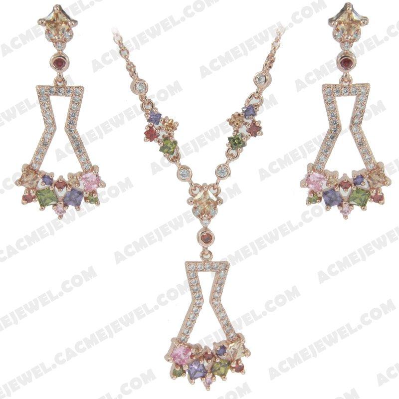 ﻿Jewellery Set 925 sterling silver   Rose gold 
