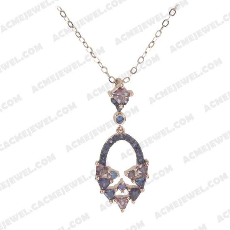 Pendants 925 sterling silver  2-tone Rose gold and black rhodium