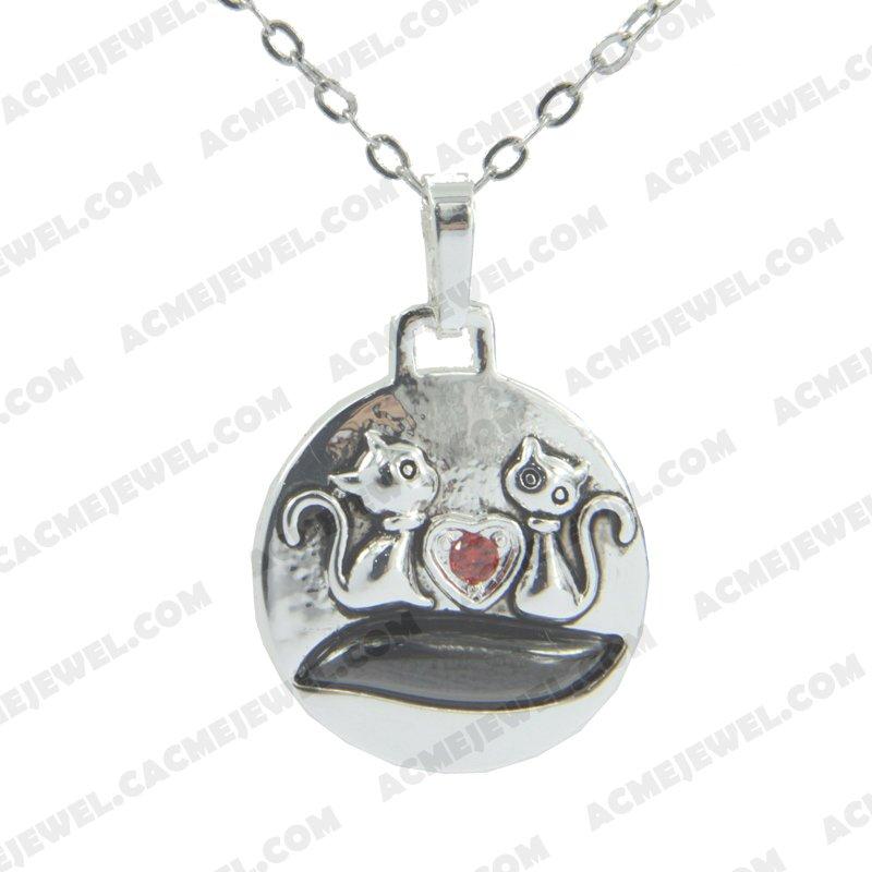 Pendants 925 sterling silver  2-tone Rhodium and black smear